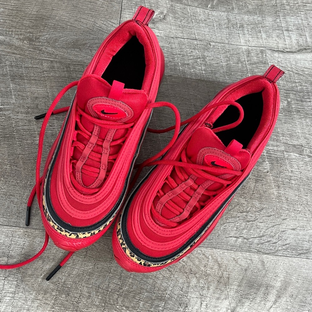 Nike Red and Black Air Max Sneakers
